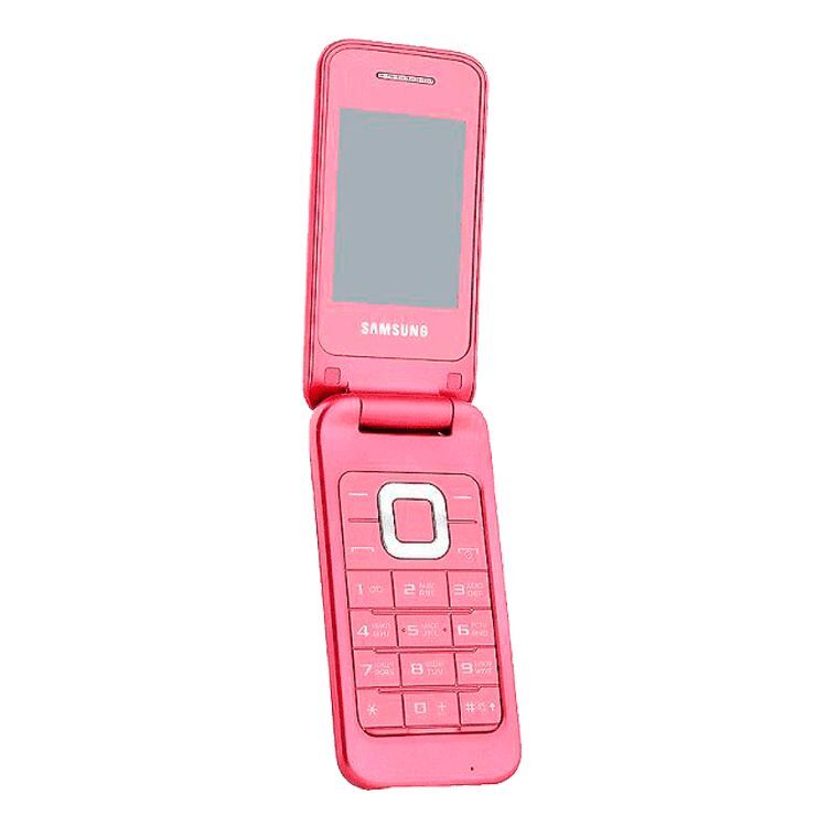 Розовый телефон раскладушка