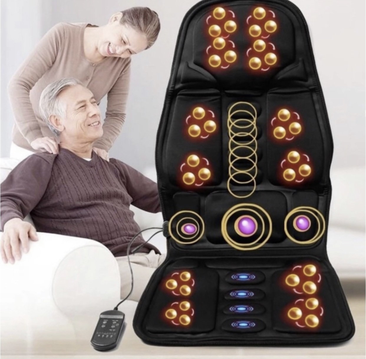 массажер для спины и шеи электрический на кресло автомобиля