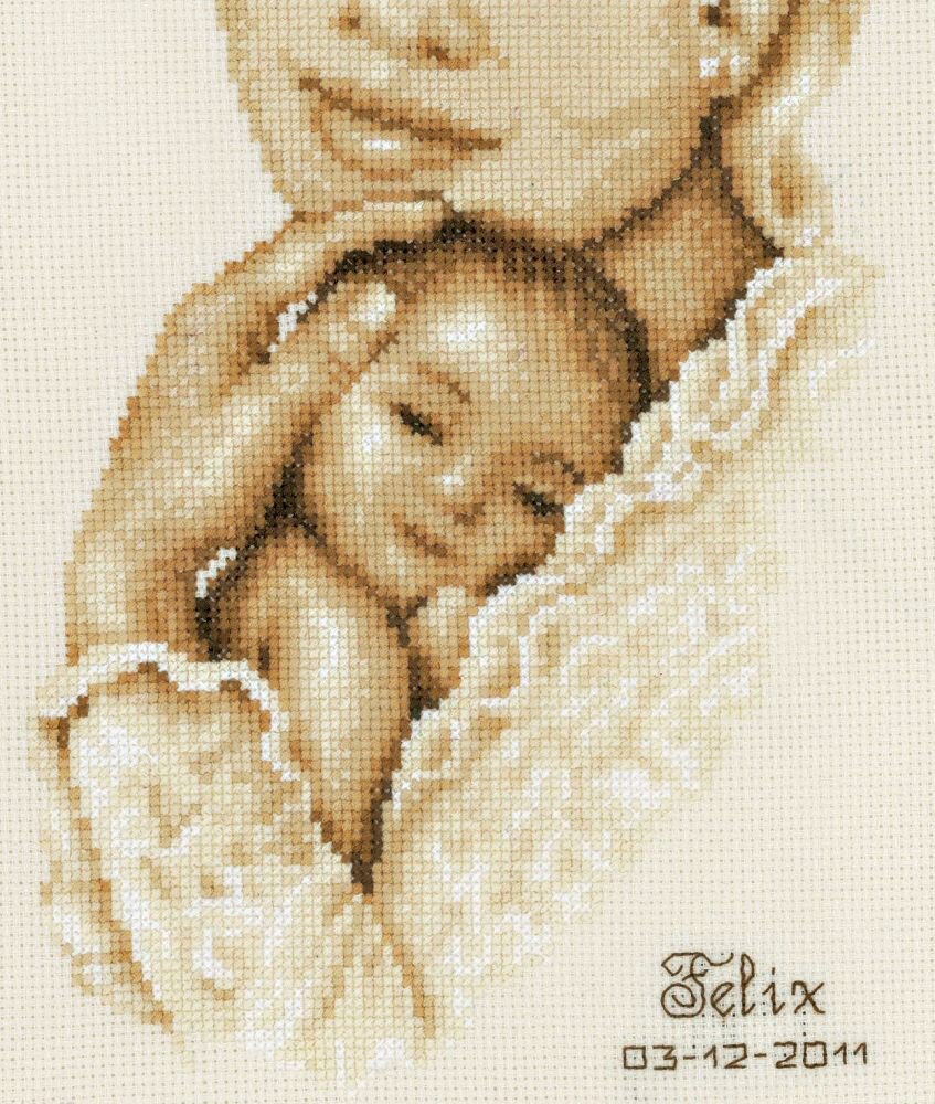 Вышивка женщина с ребенком