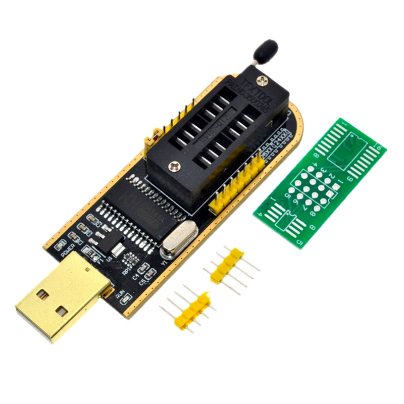 Программатор USB CH341A 24 25 Series EEPROM Flash BIOS + тестовый зажим SOIC8 SO