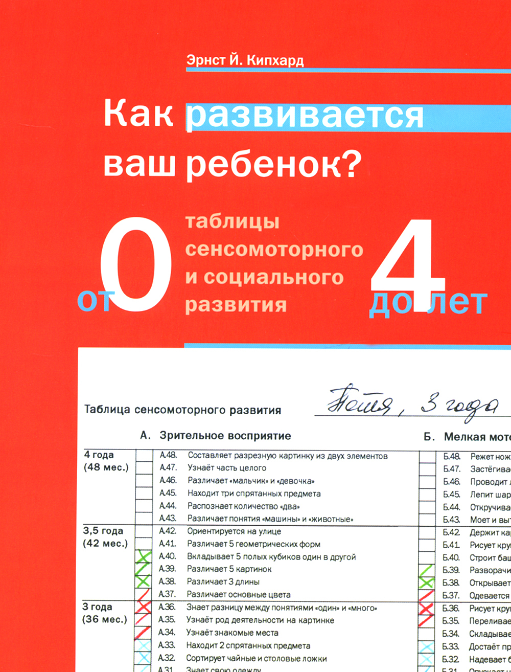 Как развивается ваш ребенок? Таблицы сенсо-моторного развития, игры и  упражнения. От рождения до 4 лет | Кипхард Эрнст Й. - купить с доставкой по  выгодным ценам в интернет-магазине OZON (140711918)