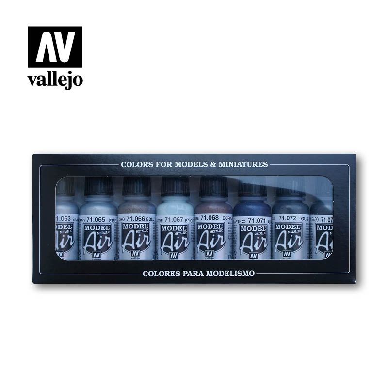 Набор красок Vallejo - Metallic Colors 71176 (8 красок по 17 мл)