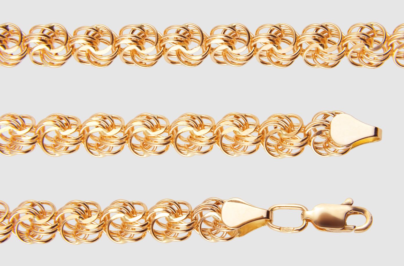 Розочка плетение золотой цепочки