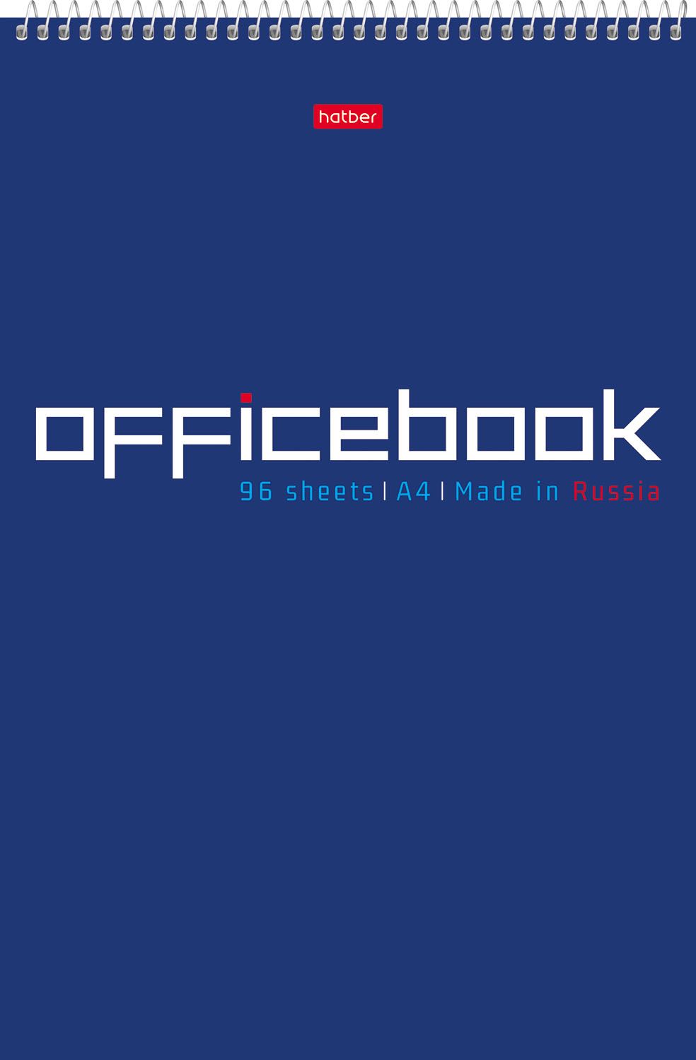 БлокнотHatber96лА4клеткаУФ-лакжесткаяподложканаспирали-OFFICE-