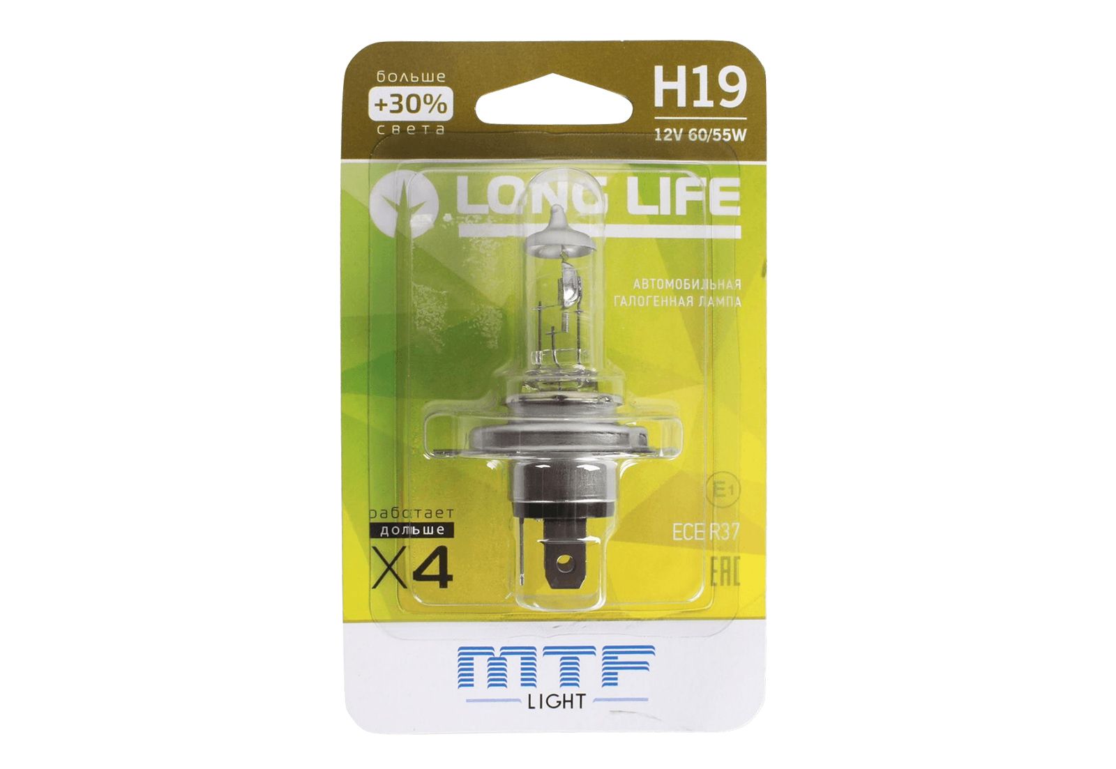 галогенная лампа mtf light автомобильная h18 12v 65w long life x4