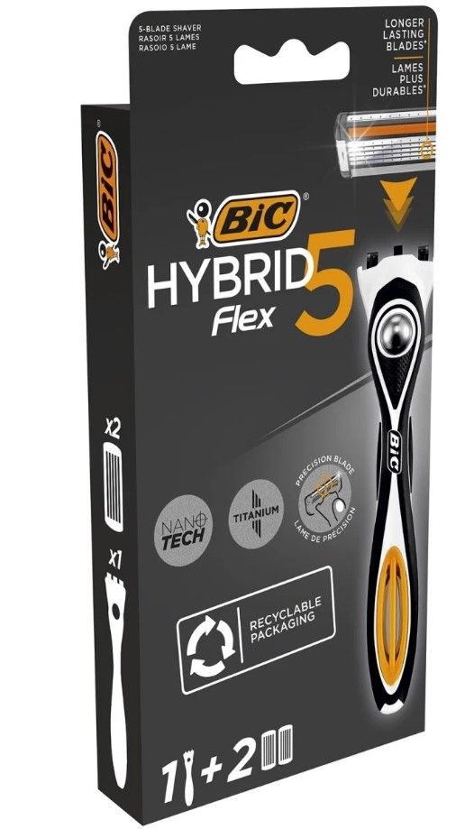 BicБритваFlex5Hybrid,2кассеты