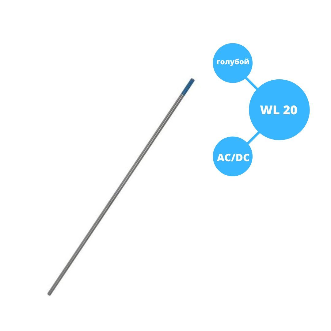 ВольфрамовыйэлектродWL-20ГКСММD1.6-175мм(1электрод)