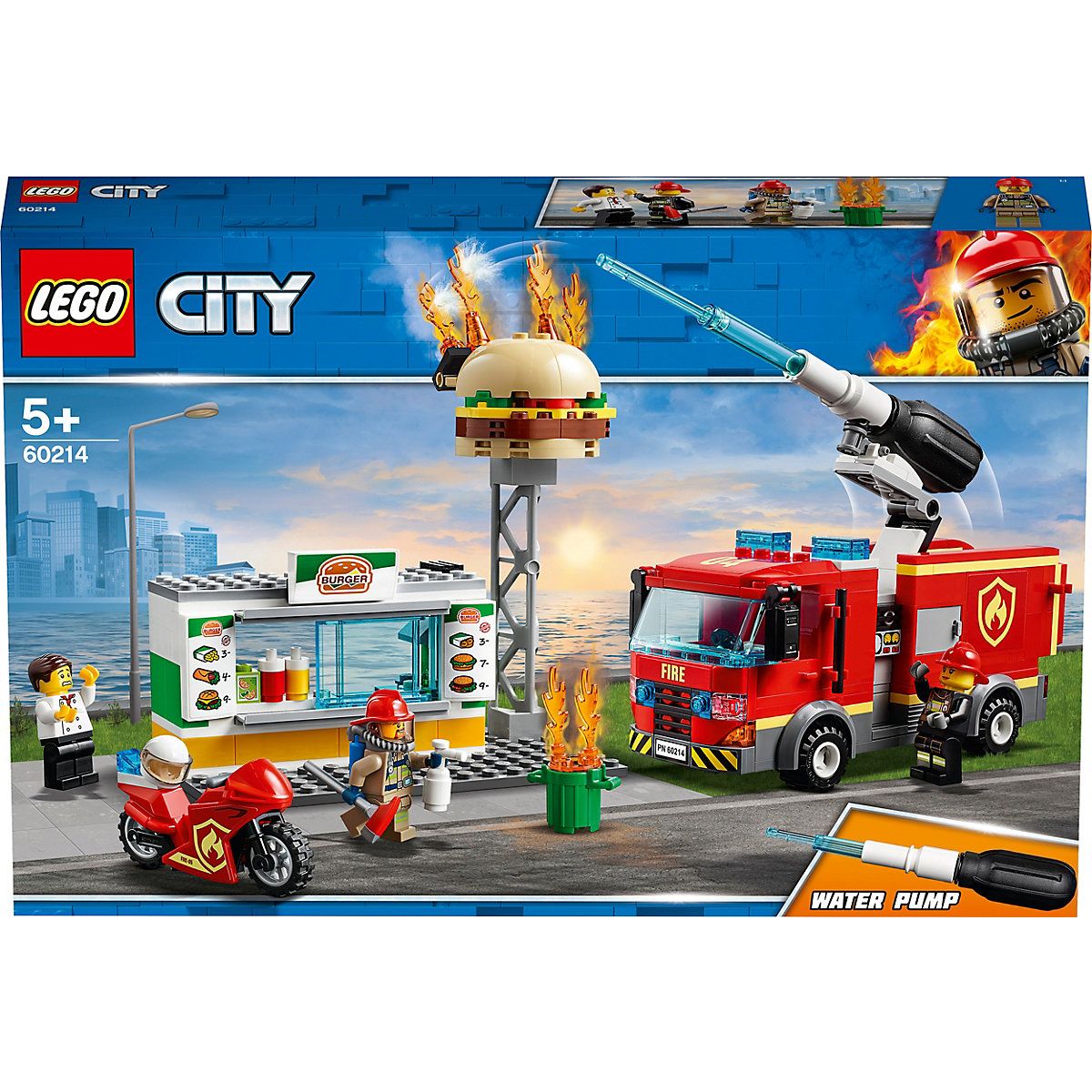 LEGO City 60214 Feuerwehreinsatz im Burger-Restaurant Конструктор Пожарная  команда ресторана гамбургеров - купить с доставкой по выгодным ценам в  интернет-магазине OZON (1164784943)