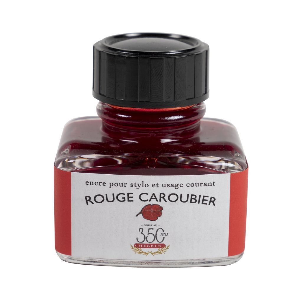 Чернила в банке Herbin, 30 мл Rouge caroubier Красный кэроб