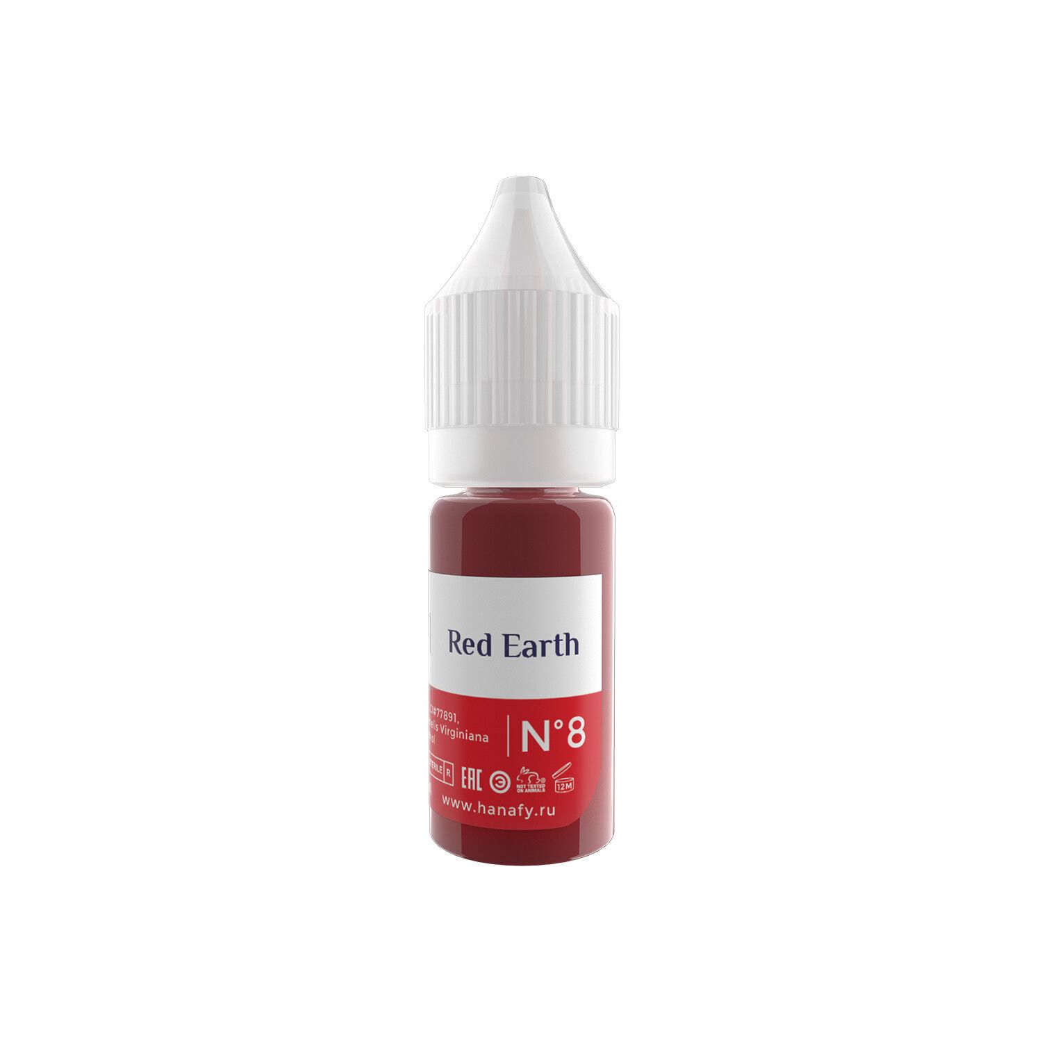 Пигмент для татуажа Hanafy Colours Pigments № 8 - Red Earth (1/3oz - 10мл) - куп