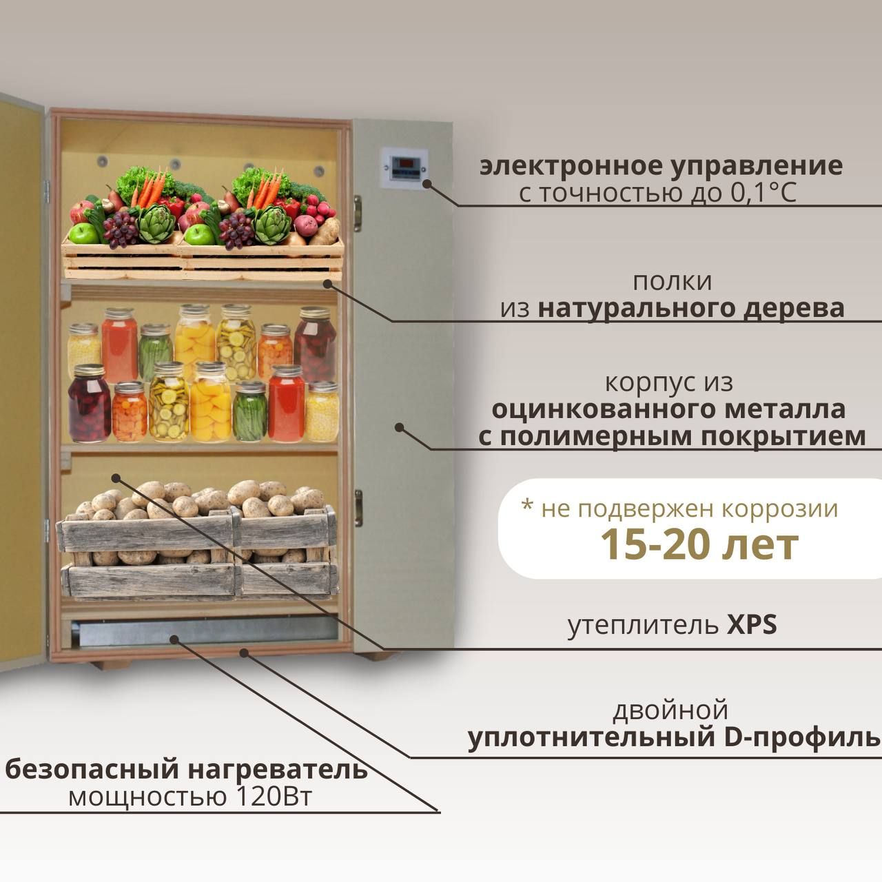 Термошкаф погребок БПВ-4 круглогодичный