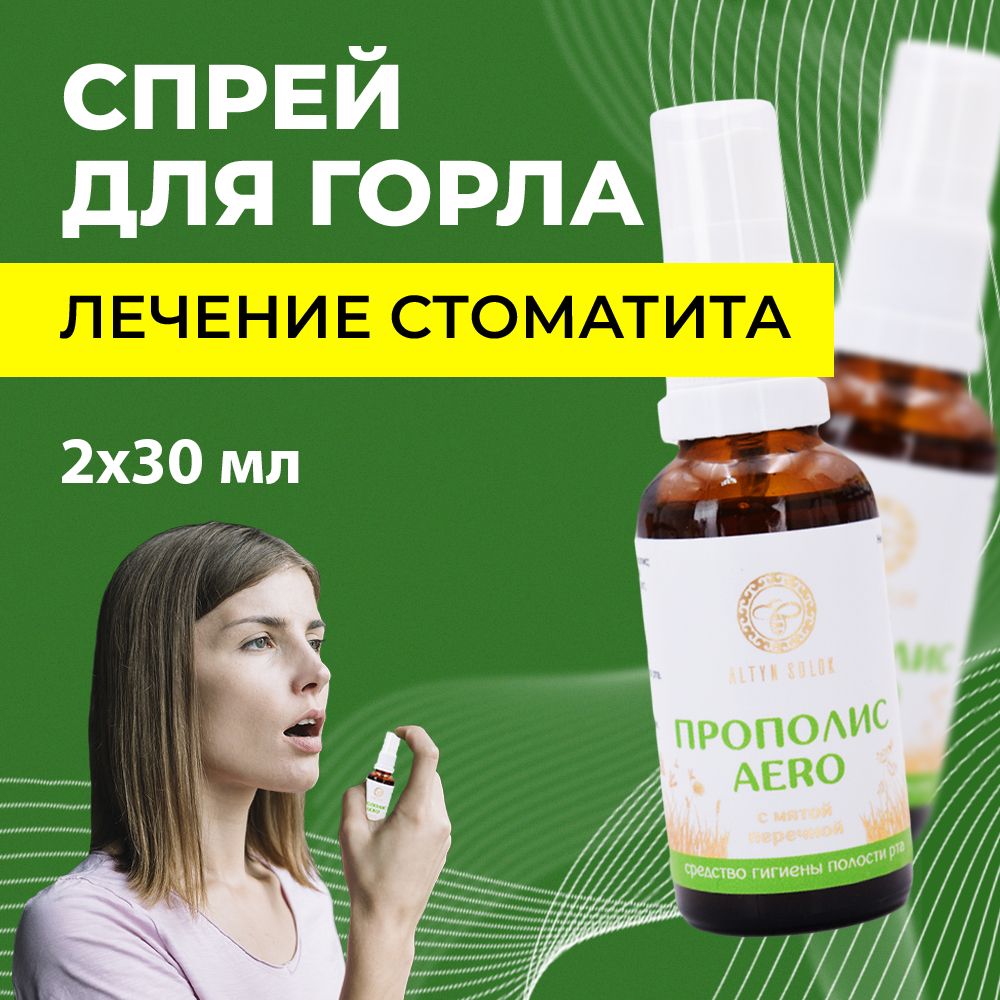 Урал / Спрей прополис Aero с мятой перечной (для полости горла и рта ...