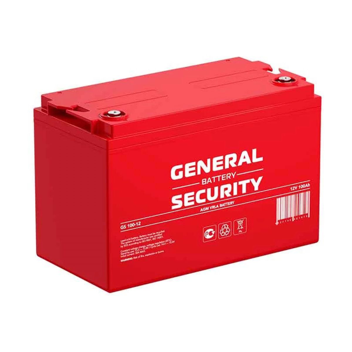 АккумуляторнаябатареяGeneralSecurityGS100-12