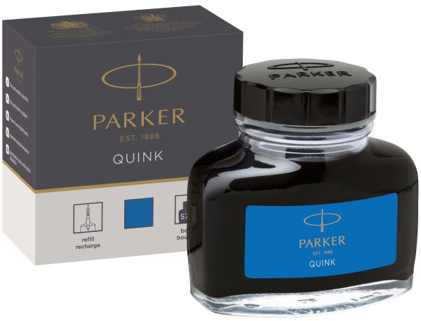 Флакон с чернилами Parker Quink, синие смывающиеся, 57мл, арт. 1950377