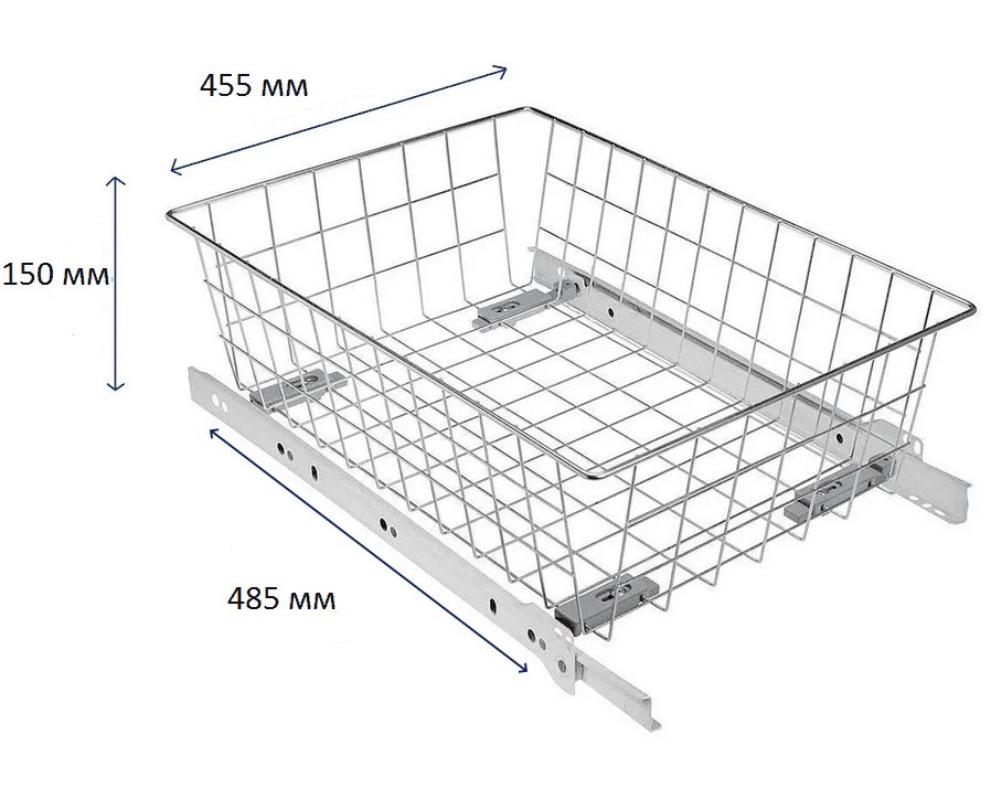 Корзина выдвижная для шкафа 50см