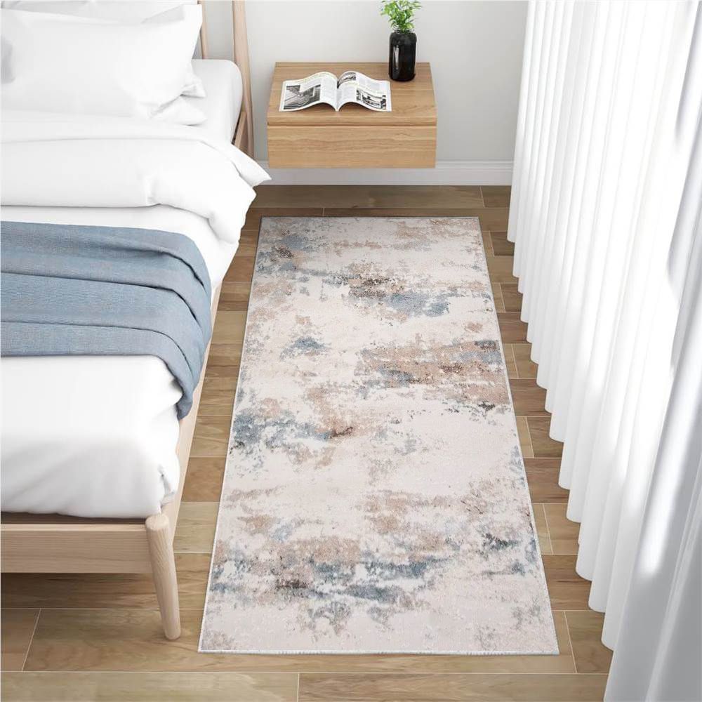 EkocarpetКоверNATURELD994BEIGE-BLUEвсовременномстилелофт,хай-тек/Ковроваядорожкасрельефнымворсом,1x2м