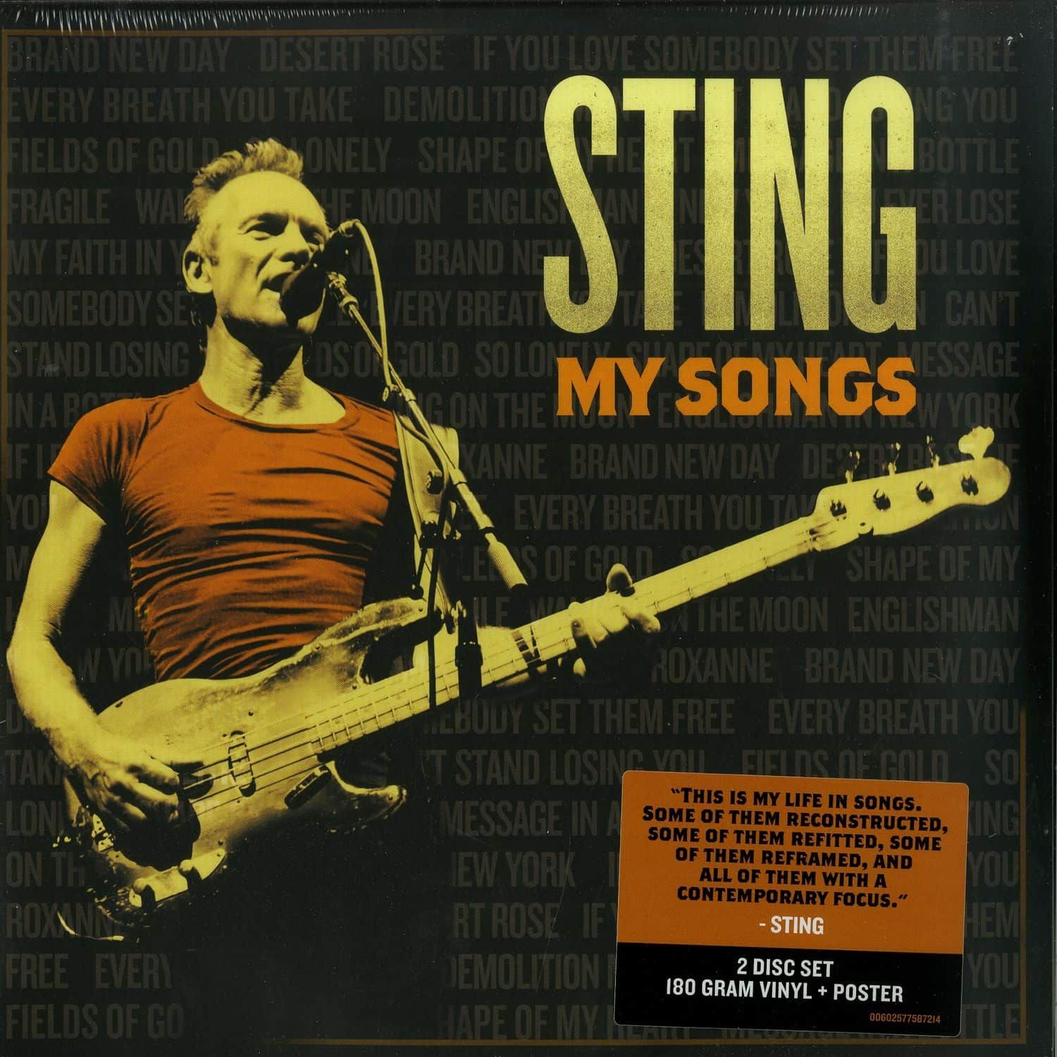 STING - My Songs (2LP) виниловая пластинка, в комплекте постер