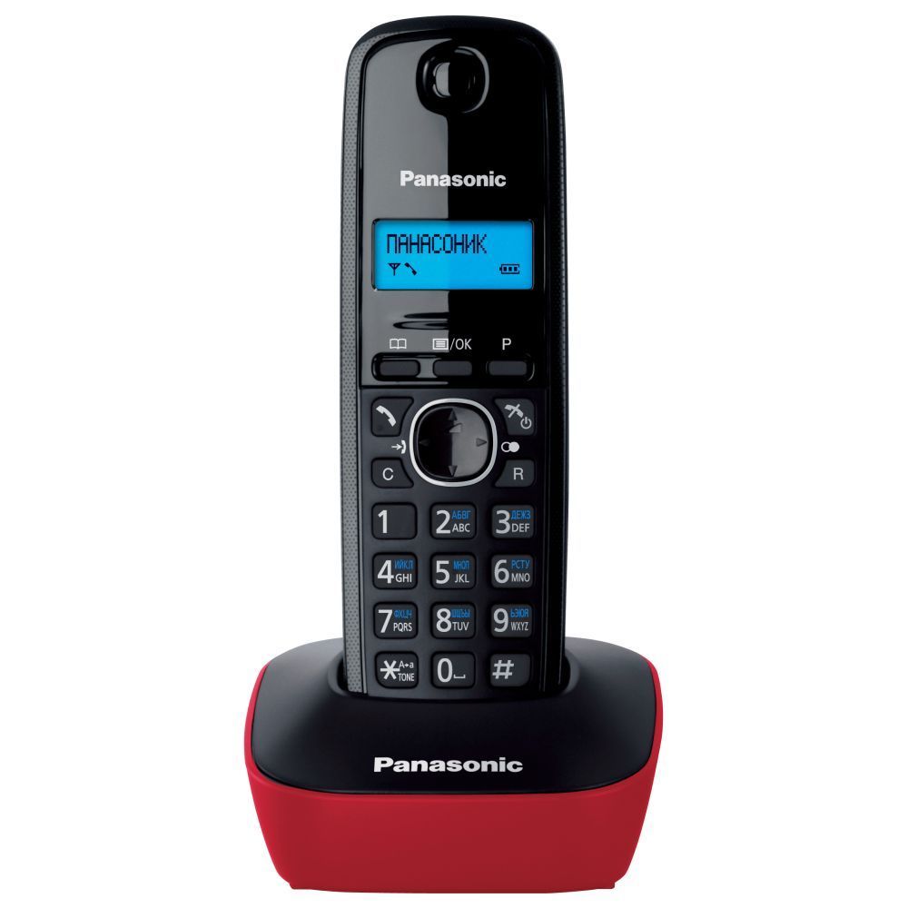 Радиотелефон DECT Panasonic KX-TG1611RUR красный