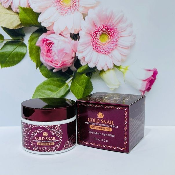 Крем для лица snail gold. Enough Gold Snail Moisture Whitening Cream. Enough Gold Snail Cream