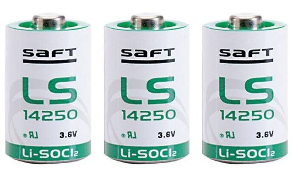 LS14250(1/2AA)Saftбатарейка3,6Vдлядатчиковдыма,утечкигаза,дальномеров,сигнализаций,счётчиков-3шт