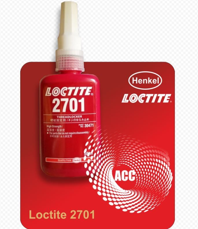 Резьбовой фиксатор высокой прочности для неактивных металлов Loctite 2701