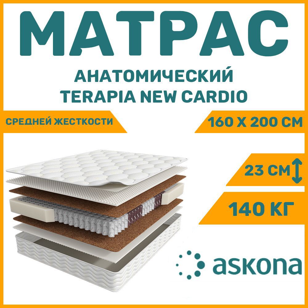 Матрас аскона terapia new cardio 140х200