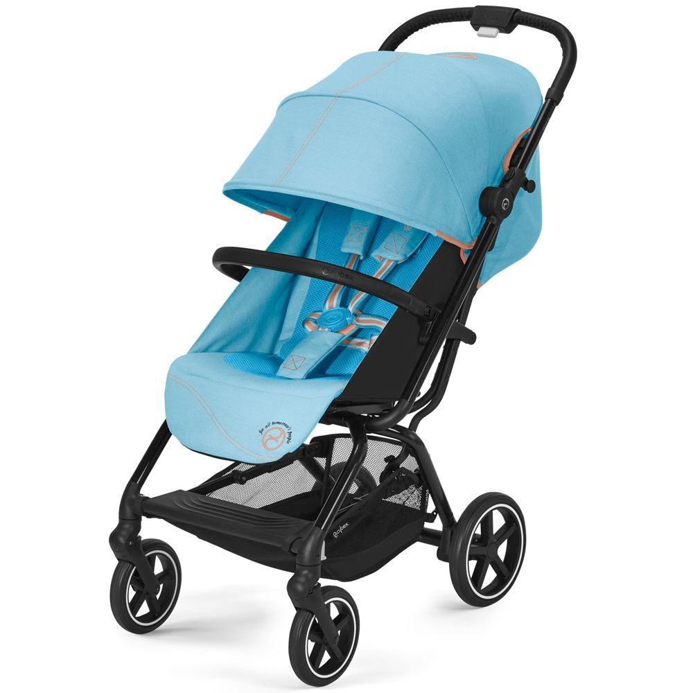 Коляска прогулочная Cybex Eezy S Plus 2 BLK без дождевика, цвет Beach Blue  голубой - купить с доставкой по выгодным ценам в интернет-магазине OZON  (939010244)