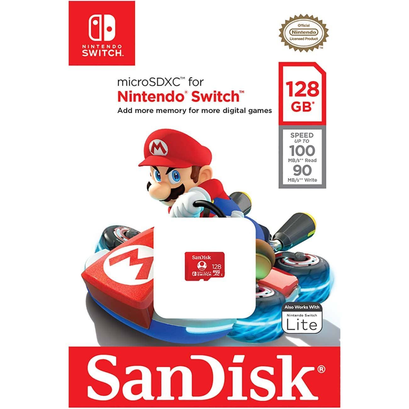 Карта памяти microsd sandisk 128gb for nintendo switch