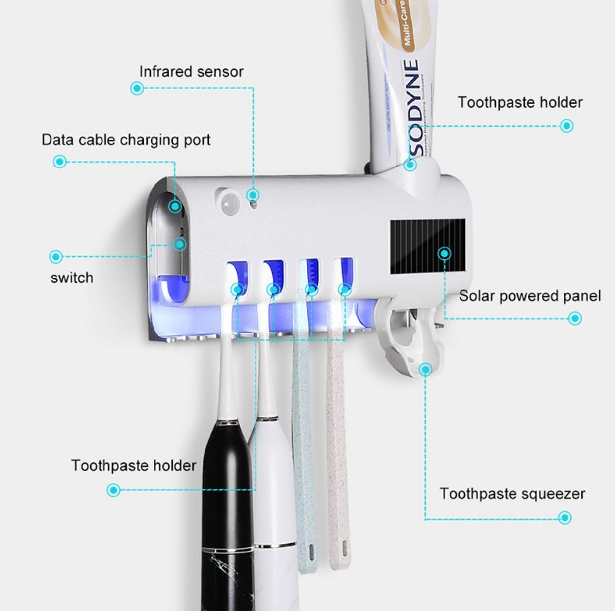 держатель для щеток с ультрафиолетом