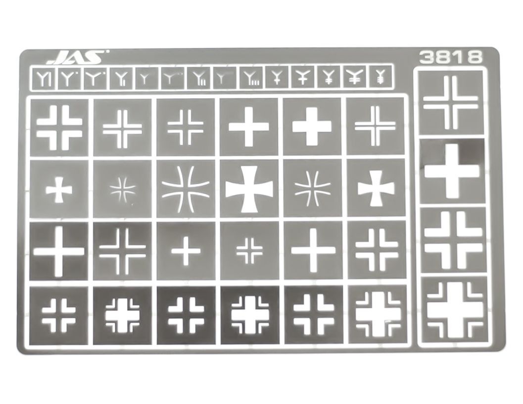 Трафарет опознавательные знаки Германии, 2 МВ. JAS 3818. Масштаб 1/35
