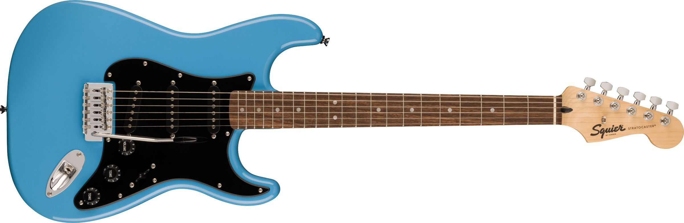 Squier by Fender Электрогитара Sonic Stratocaster, Laurel Fingerboard, Black Pickguard, California Blue 6-струнная, корпус Тополь 4/4