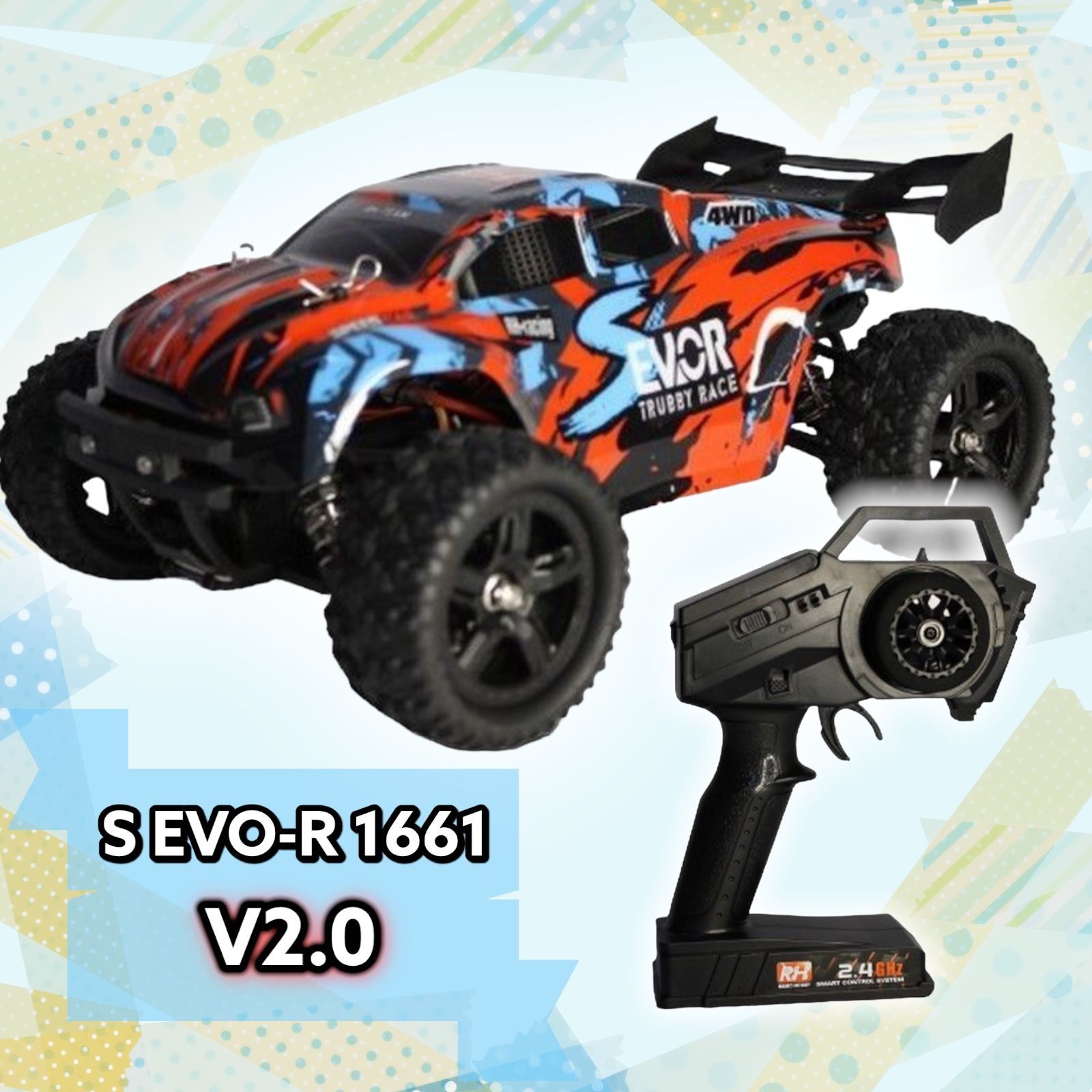 Машинка на радиоуправлении 1/16 Трагги Remo Hobby S EVO-R V2.0 / 4WD 2.4G /  Красный - купить с доставкой по выгодным ценам в интернет-магазине OZON  (997265542)