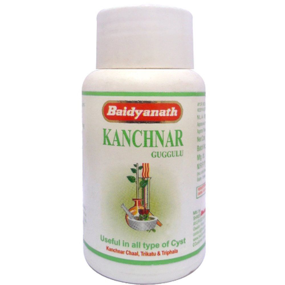 КанчнарГуггулБайдианатх(KanchnarGugguluBaidyanath)дляочищениякрови,нормализуетуровеньхолестеринаилейкоцитов,80таб.