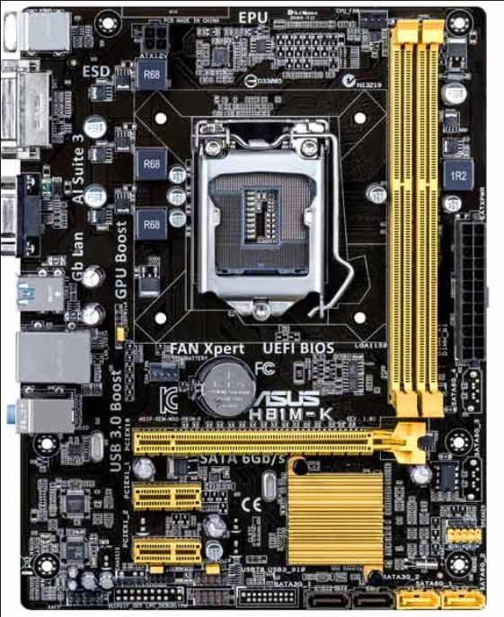 МатеринскаяплатаLGA1150AsusH81M-KMicro-ATX