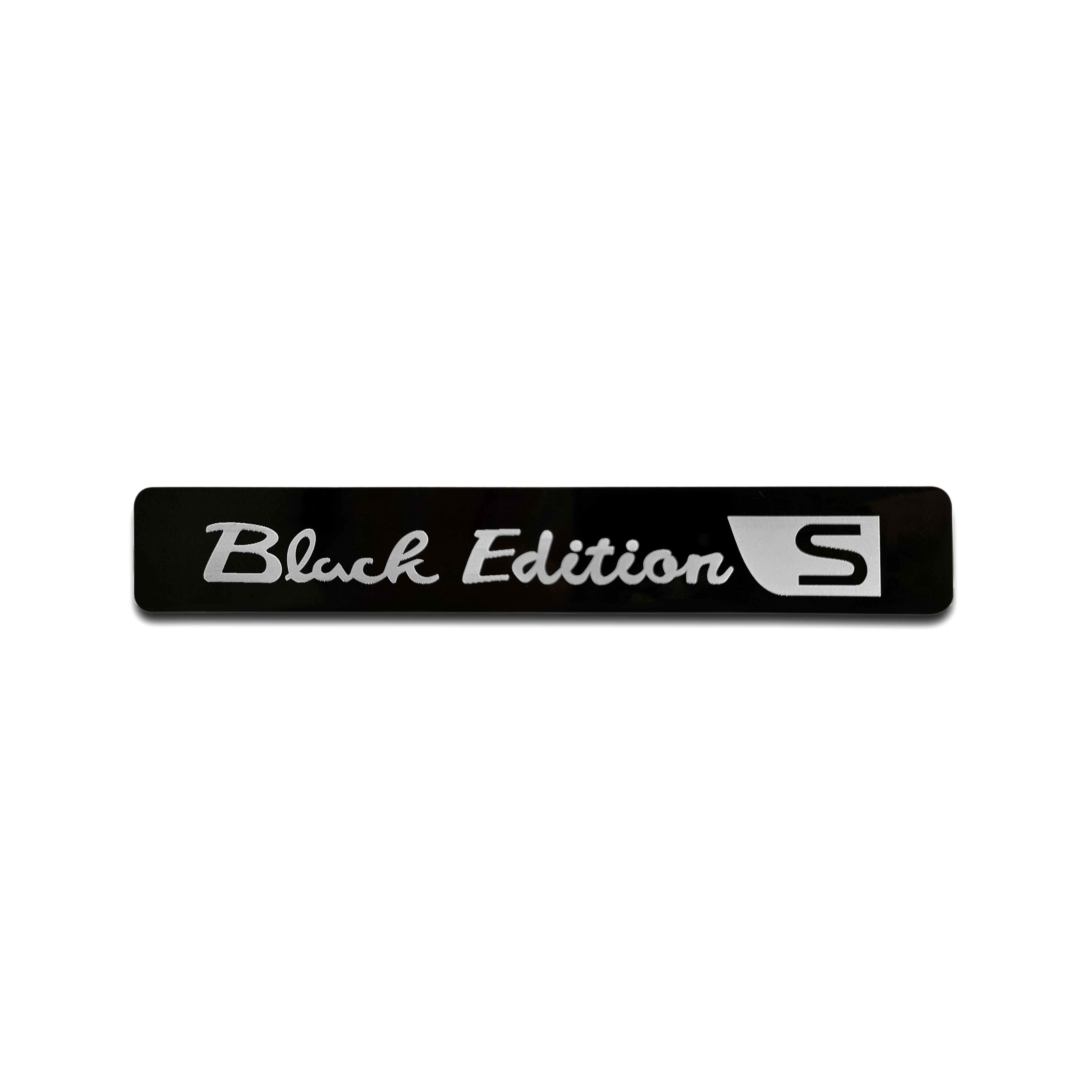 Шильдик,надпись, эмблема BLACK EDITION S (черный) 12х1,7см на двухстороннем скотче