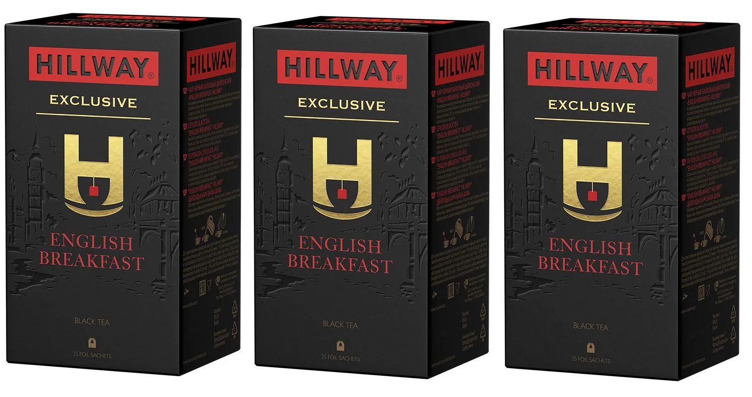 <b>Hillway</b> <b>чай</b> черный 3шт по 25 пакетиков Английский ЗавтракНа величественных ...