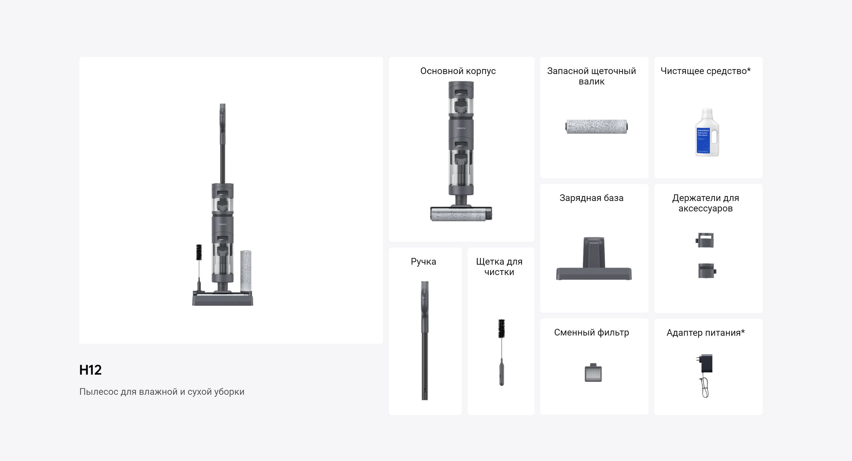Моющий пылесос dreame h12 dual