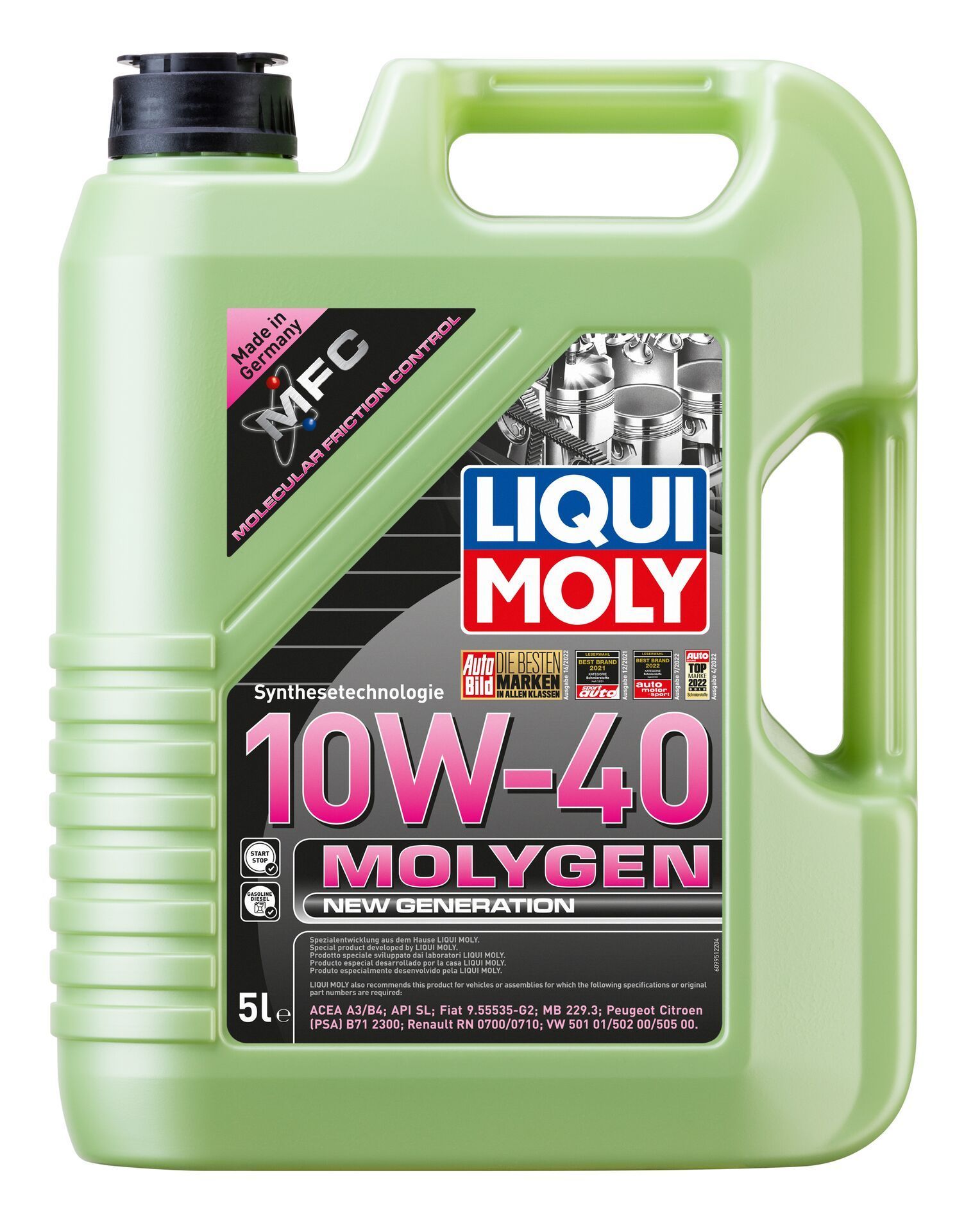 Масло моторное Liqui Moly 10W-40 НС-синтетическое - купить в  интернет-магазине OZON (1305940662)