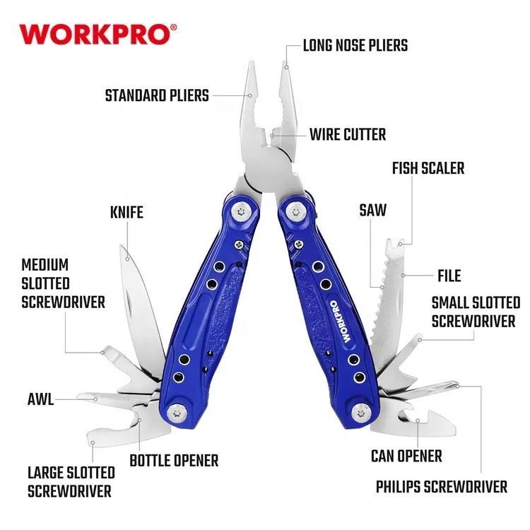 Мультитул 12-В-1 WORKPRO WP382001