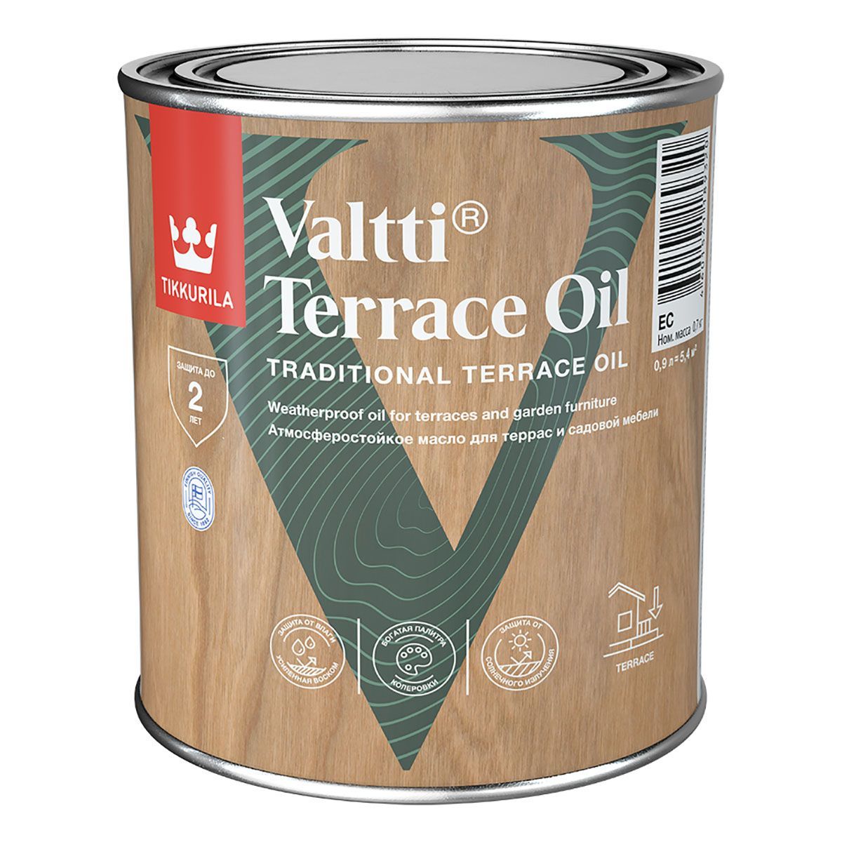 TIKKURILA VALTTI TERRACE OIL / Тиккурила Валтти Террас Ойл масло для террас  и садовой мебели, бесцветный (0.9 л) - купить с доставкой по выгодным ценам  в интернет-магазине OZON (557643351)