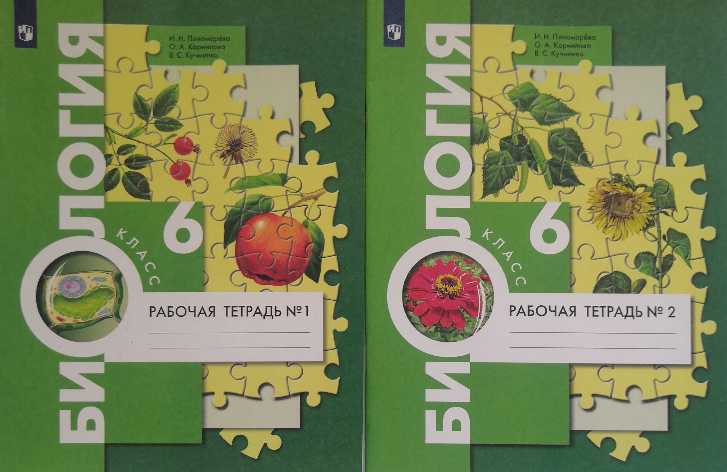 Биология 6 класс: рабочая тетрадь в 2-х частях. Авторы: И.Н. Пономорева,  О.А. Корнилова, В.С. Кучменко - купить с доставкой по выгодным ценам в  интернет-магазине OZON (1117952032)