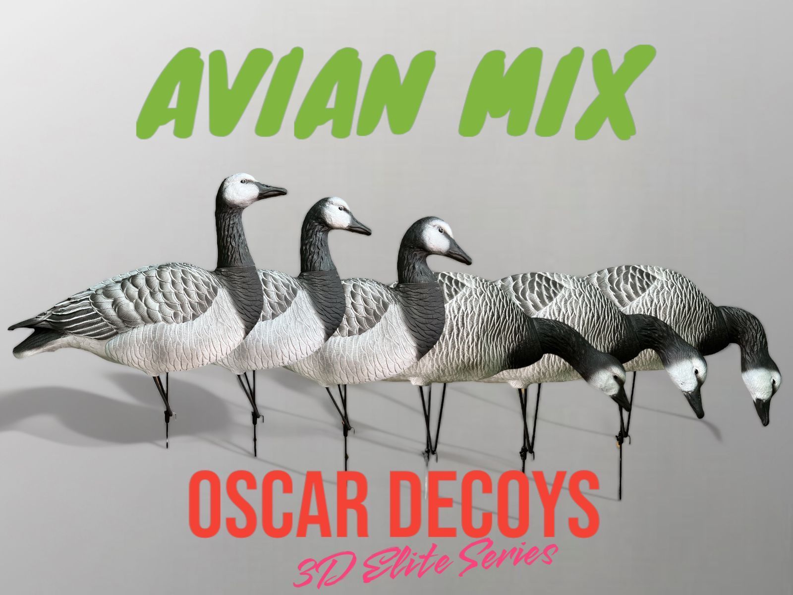 Казарка гусь Oscar Decoys Avian-Mix Elite 3D, комплект 6шт