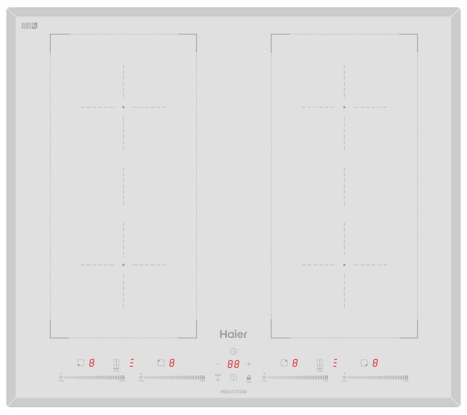 Индукционная панель Хайер. Встраиваемая индукционная панель независимая Haier HHY-y64svb фото.