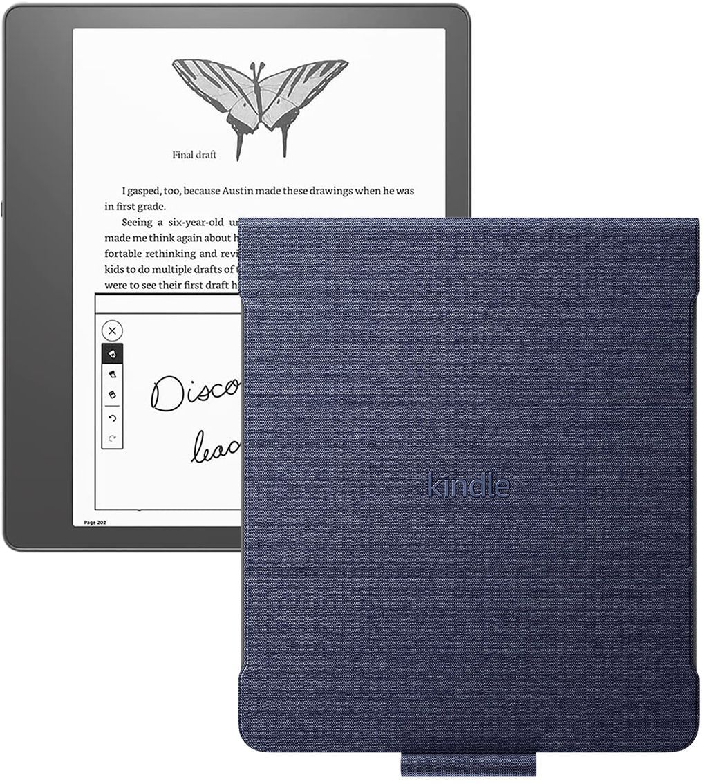 Amazon Kindle 10.2" Электронная книга Scribe 16Gb Premium + обложка Fabric, серый, синий