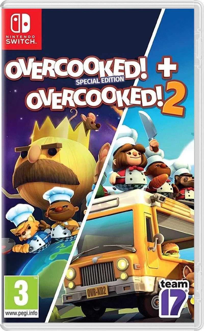 Игра Overcooked! + Overcooked! 2_Nintendo Switch_Картридж (Nintendo Switch,  Английская версия) купить по низкой цене с доставкой в интернет-магазине  OZON (1173631070)