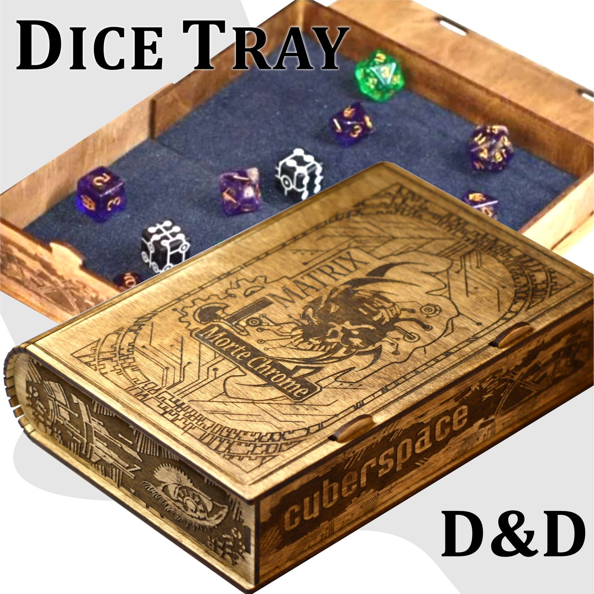 Matrix-Раздвижной лоток Dice Tray для бросания игральных костей /  деревянная коробка хранилище для настольных игр / dice box RPG с магнитным  замком - купить с доставкой по выгодным ценам в интернет-магазине OZON  (1177588038)