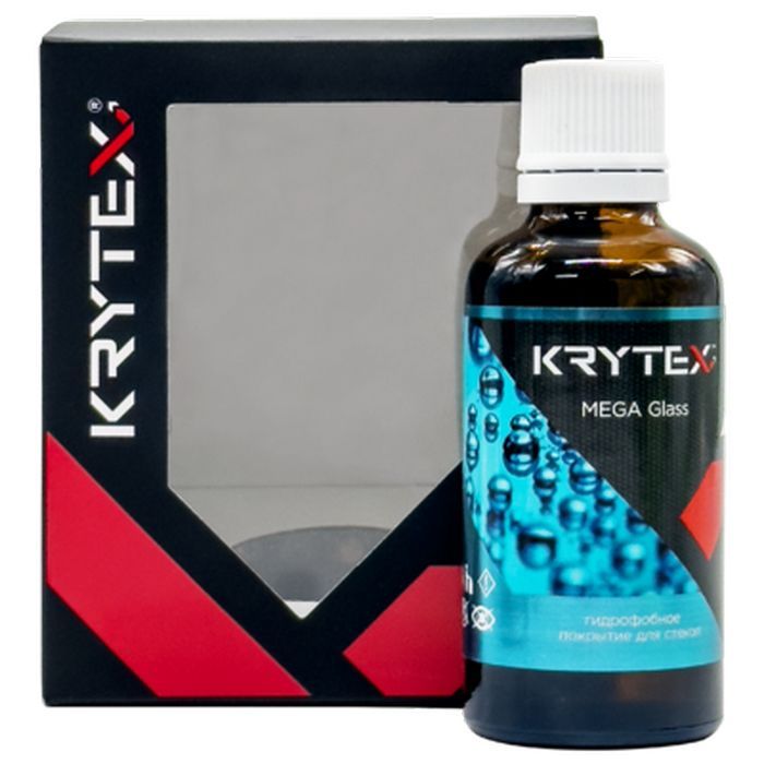 Krytex MEGA Glass 50 мл. Гидрофобное покрытие антидождь для стекл.