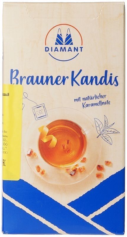 Сахар свекловичный кусковой коричневый леденцовый (неформованный), Brauner Kandis, ТМ "Diamant", 500 г, Германия