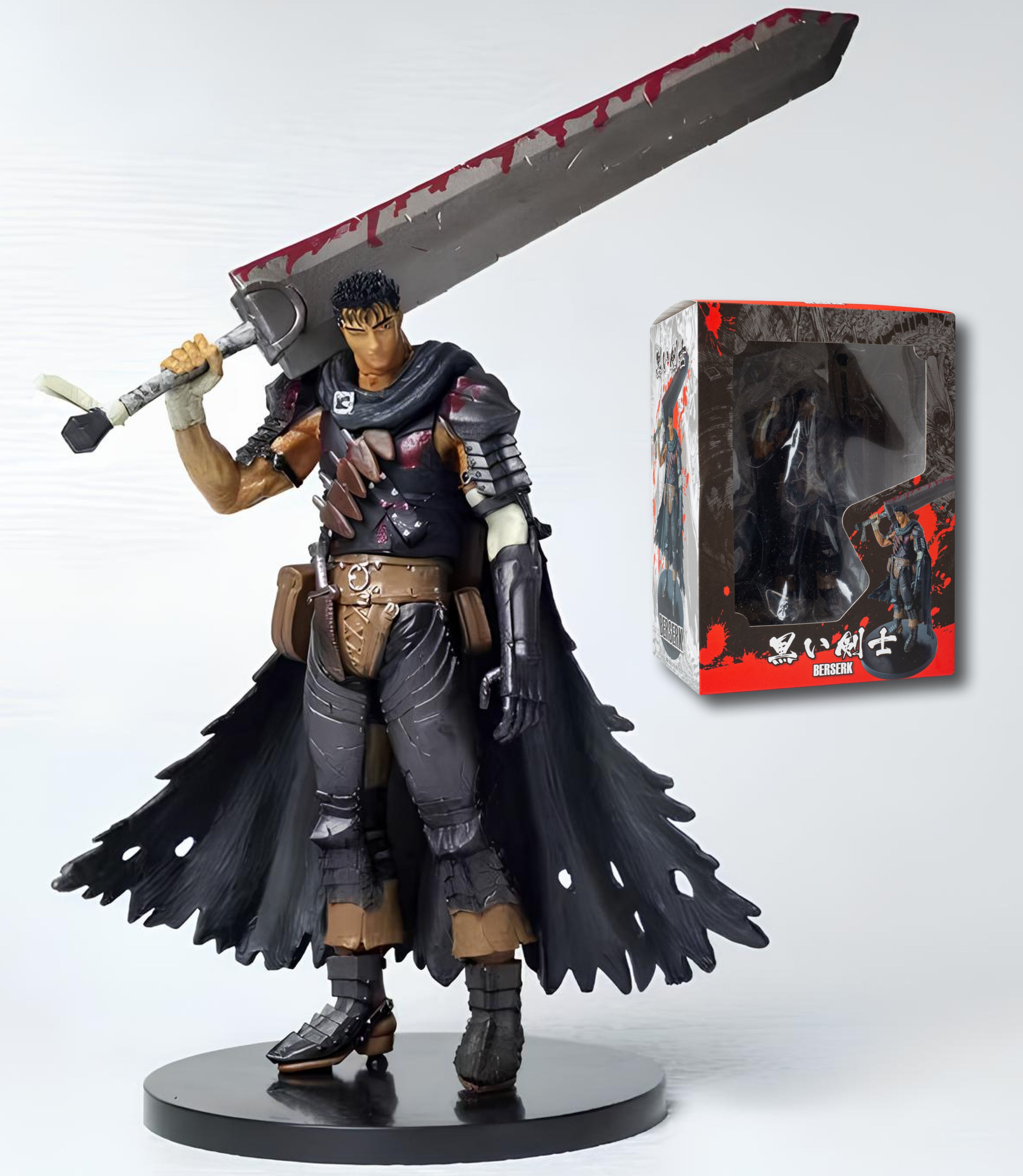 Фигурка Берсерк Гатс, Черный мечник / Berserk Guts, Black Soldier (21см)