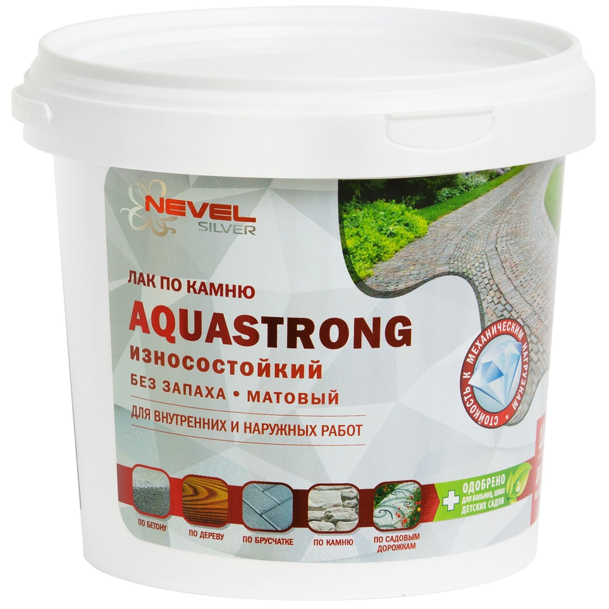 Лак по камню Aquastrong матовый 1.0 кг